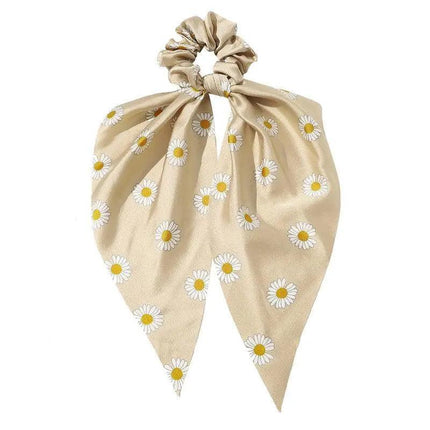 Chiffon Ponytail Scarf Bow Elastic Hair Rope Tie Scrunchies Ribbon Hairtie Bands - Aimall