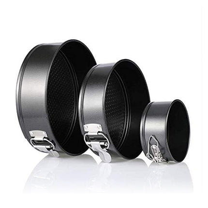 3PCS Removable Bottom Springform Baking Pan Set for DIY Dessert Makin 4/7/9Inch
