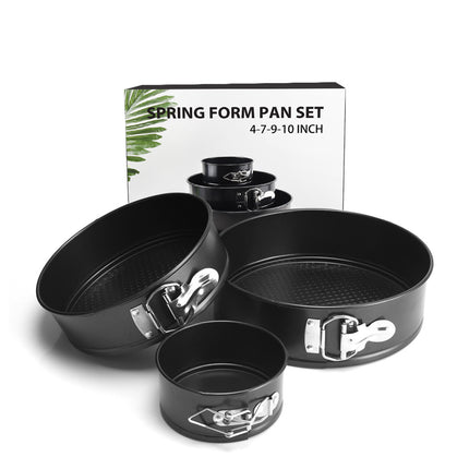 3PCS Removable Bottom Springform Baking Pan Set for DIY Dessert Makin 4/7/9Inch