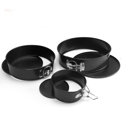 3PCS Removable Bottom Springform Baking Pan Set for DIY Dessert Makin 4/7/9Inch