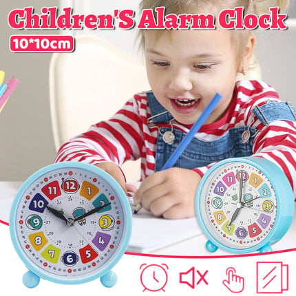 Student Desktop Alarm Clock 10cm Cute Simple Clock for Kids Bedroom Learning Use