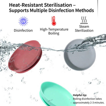 Silicone Suction Dining Plate Fork Spoon Set