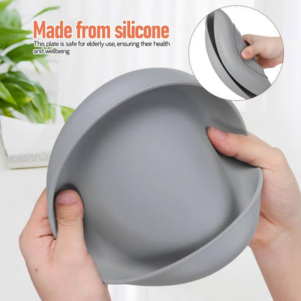 Silicone Suction Dining Plate Fork Spoon Set