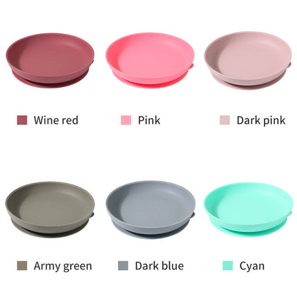 Silicone Suction Dining Plate Fork Spoon Set