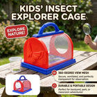 Children Insect Observation Cage Mesh Bug Carrier with Handle Red Blue