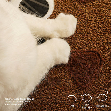 Chocolate Sandwich Biscuit Cat Nest Soft Warm for Small Medium Cats Kittens Use