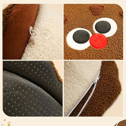 Chocolate Sandwich Biscuit Cat Nest Soft Warm for Small Medium Cats Kittens Use