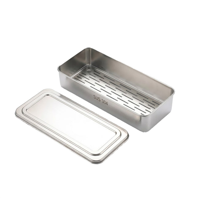304 Stainless Steel Chopstick Baskets with Lids 2 Pack