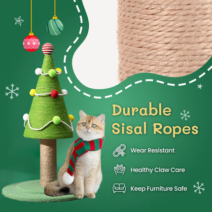 Cat Scratching Tree Sisal Climbing Toy Durable Christmas Style Scratch Board