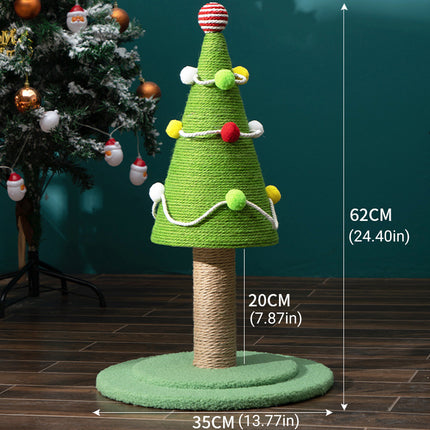 Cat Scratching Tree Sisal Climbing Toy Durable Christmas Style Scratch Board