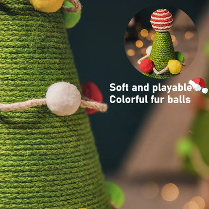 Cat Scratching Tree Sisal Climbing Toy Durable Christmas Style Scratch Board