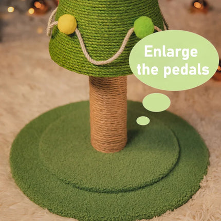 Cat Scratching Tree Sisal Climbing Toy Durable Christmas Style Scratch Board