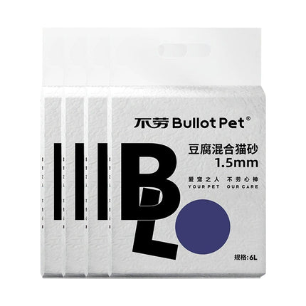 4pcs Deodorising Mixed Tofu Cat Litter Odour Control Clumping Flushable Litter