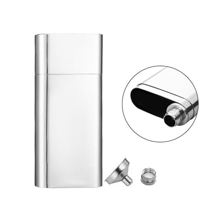Portable Stainless Steel Cigar Case 2Style Travel Humidor Outdoor Storage Case