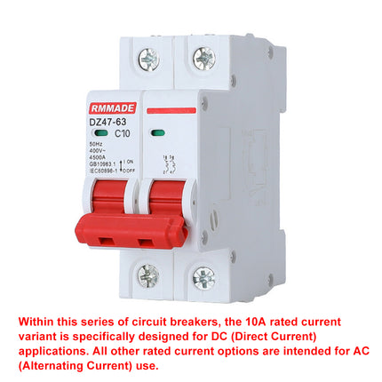 DC Circuit Breaker Solar 220-380V 2Pole Double MCB Mini 10-63 Amp