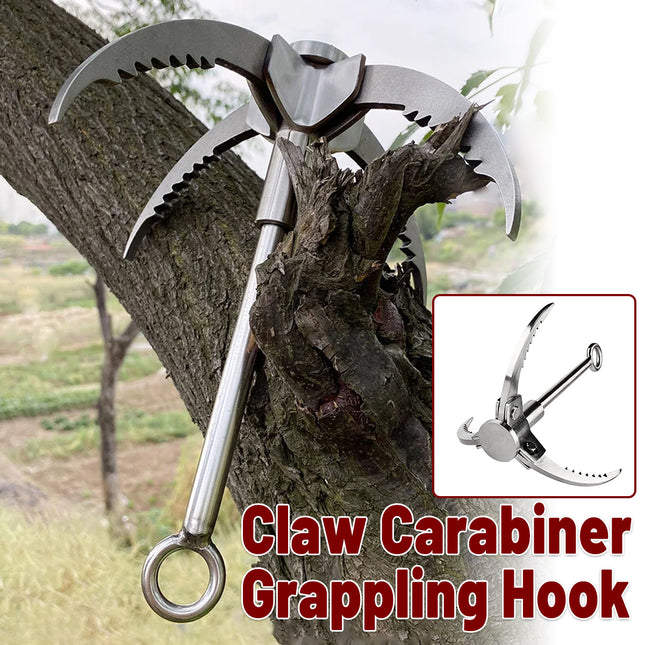 Outdoor Folding Grappling Hook Stainless Steel Claw Tool for Camping and Hiking