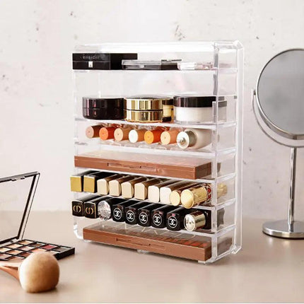 Clear Acrylic Cosmetic Makeup Organiser Lipstick Organizer Box Jewellery Storage - Aimall