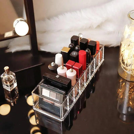 Clear Acrylic Cosmetic Makeup Organiser Lipstick Organizer Box Jewellery Storage - Aimall