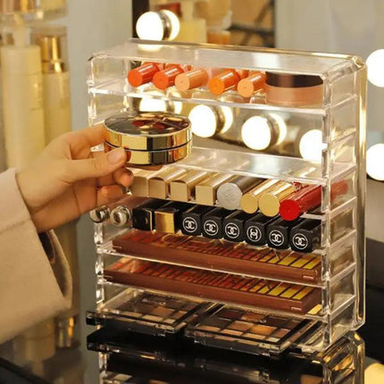 Clear Acrylic Cosmetic Makeup Organiser Lipstick Organizer Box Jewellery Storage - Aimall