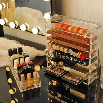 Clear Acrylic Cosmetic Makeup Organiser Lipstick Organizer Box Jewellery Storage - Aimall