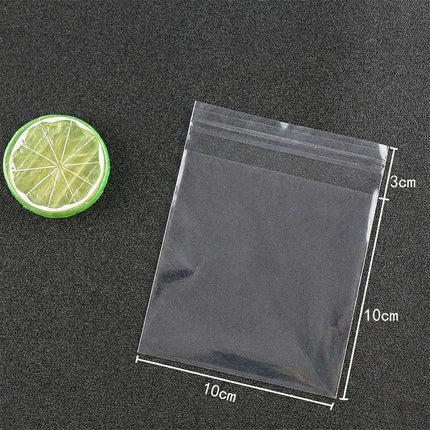 100X Translucent Plastic Candy Packaging Bags Self Adhesive Cookie Biscuit Bags
