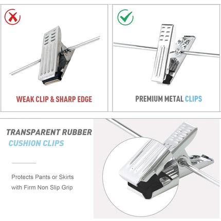 10PCS Quality Hanger Seamless Non-slip Clothes Bracing Storage Skirt Hangers