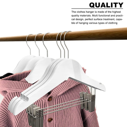 10PCS Quality Hanger Seamless Non-slip Clothes Bracing Storage Skirt Hangers
