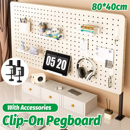 Desktop Pegboard Storage Shelf Wall Display Rack Organizer For Home Office Use