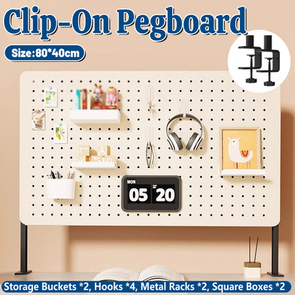 Desktop Pegboard Storage Shelf Wall Display Rack Organizer For Home Office Use