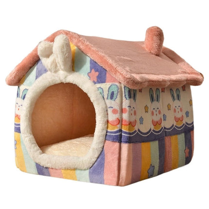 Cat Bed Dog House Pet Villa Kitten Shelter Soft Comfortable Indoor Pet Home