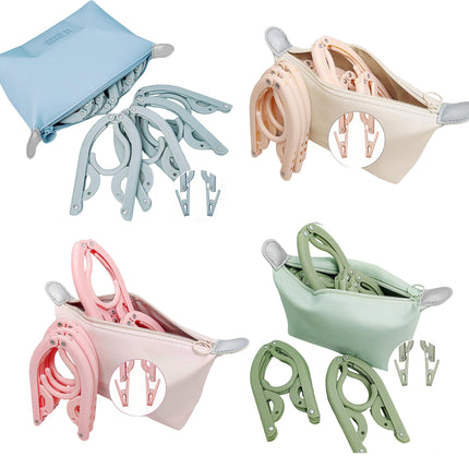 15PCS Portable Folding Travel Clothes Hanger Durable for Suit Jacket Blouse Use
