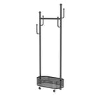 Portable Floor Standing Coat Rack with Wheels for Bedroom Clothes Storage Use