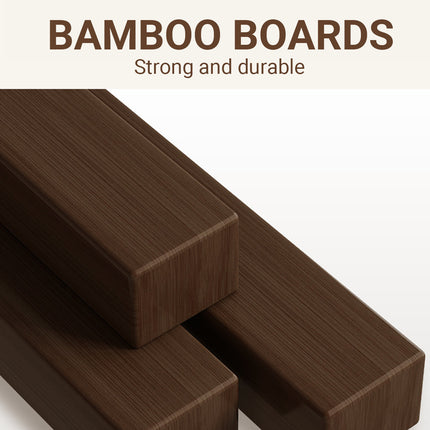 Bamboo Floor Standing Clothes Rack Durable Space Saving for Home Bedroom Use