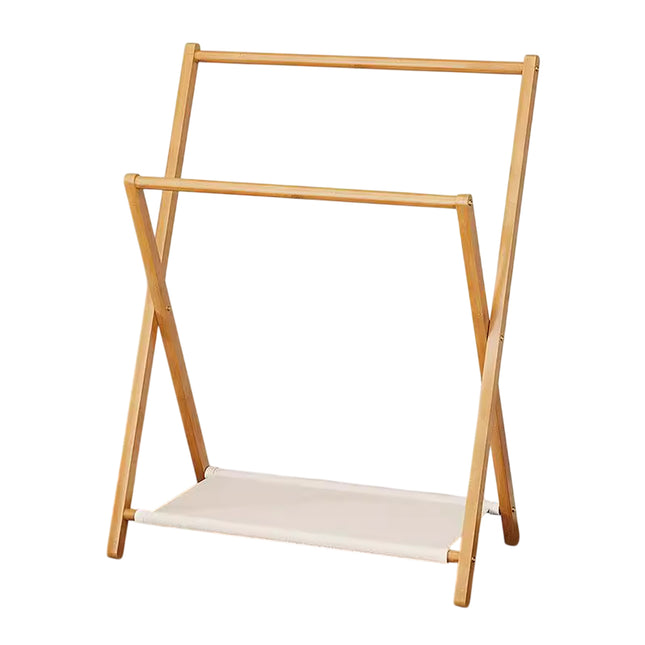 Folding Clothes Hanger Indoor Floor Bedroom Garment Rack Simple Hanging Stand
