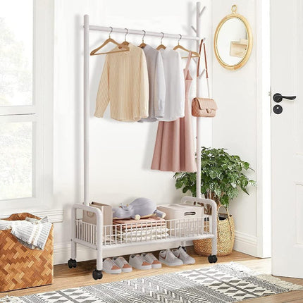 Simple Drying Rack Floor to Ceiling Indoor Hanging Clothes Rack for Bedroom Use