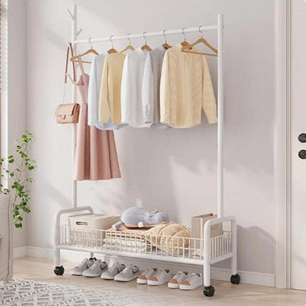 Simple Drying Rack Floor to Ceiling Indoor Hanging Clothes Rack for Bedroom Use