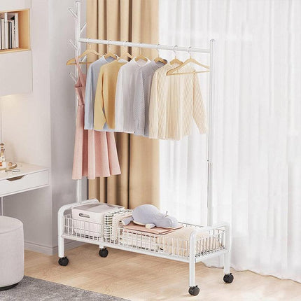 Simple Drying Rack Floor to Ceiling Indoor Hanging Clothes Rack for Bedroom Use