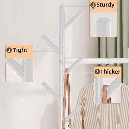 Simple Drying Rack Floor to Ceiling Indoor Hanging Clothes Rack for Bedroom Use
