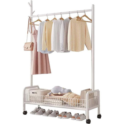 Simple Drying Rack Floor to Ceiling Indoor Hanging Clothes Rack for Bedroom Use