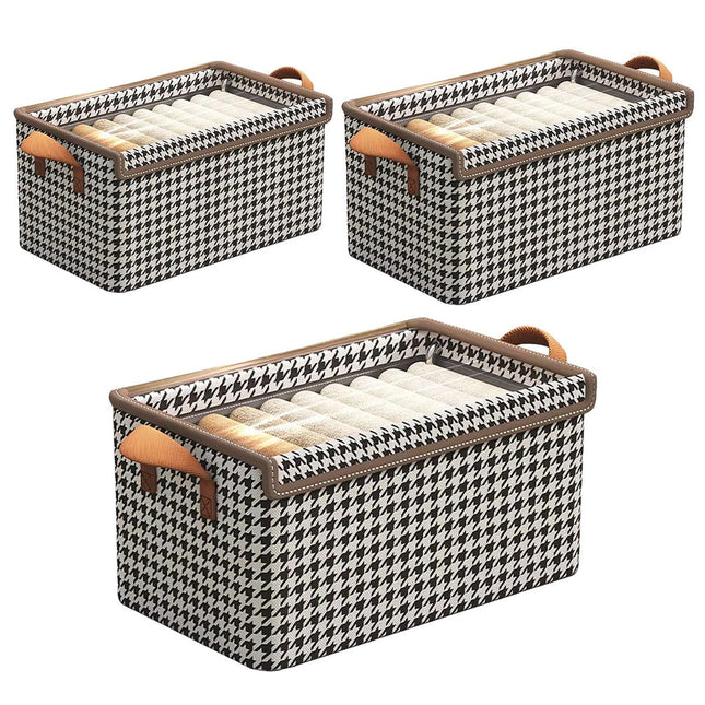 Foldable Clothes Storage Box Washable Wardrobe Organizer for Clothing and Linens