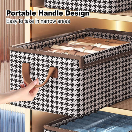 Foldable Clothes Storage Box Washable Wardrobe Organizer for Clothing and Linens