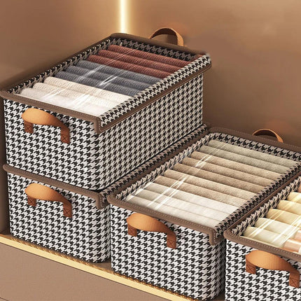 Foldable Clothes Storage Box Washable Wardrobe Organizer for Clothing and Linens