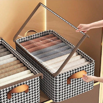 Foldable Clothes Storage Box Washable Wardrobe Organizer for Clothing and Linens