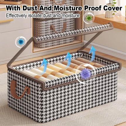 Foldable Clothes Storage Box Washable Wardrobe Organizer for Clothing and Linens