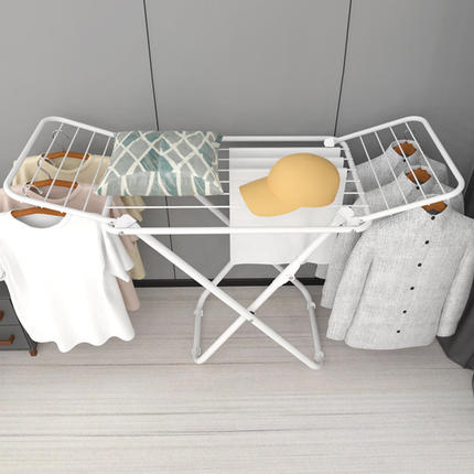 Floor Standing Clothes Drying Rack Laundry Foldable Indoor Garment Drying Rack