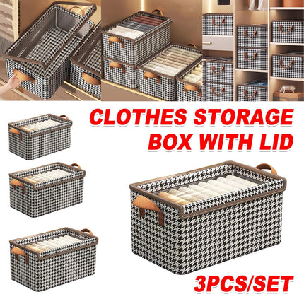 Foldable Clothes Storage Box Washable Wardrobe Organizer for Clothing and Linens