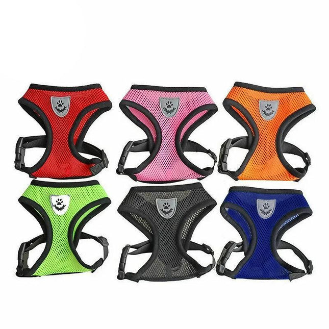 L Size Pet Dog Cat Puppy Soft Leash VEST Mesh Breathe Adjustable Harness Braces Clothes - Aimall