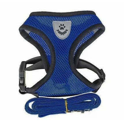 M Size Pet Dog Cat Puppy Soft Leash VEST Mesh Breathe Adjustable Harness Braces Clothes - Aimall