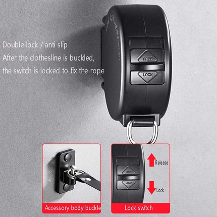 Retractable Invisible Clothesline Belt Hanger No Drill Adjustable Space Saving