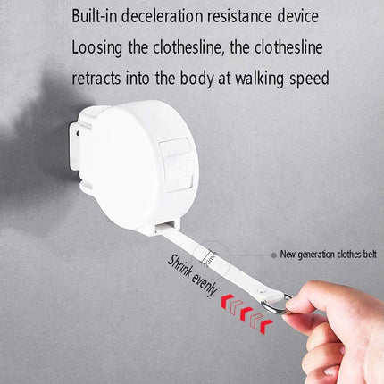 Retractable Invisible Clothesline Belt Hanger No Drill Adjustable Space Saving